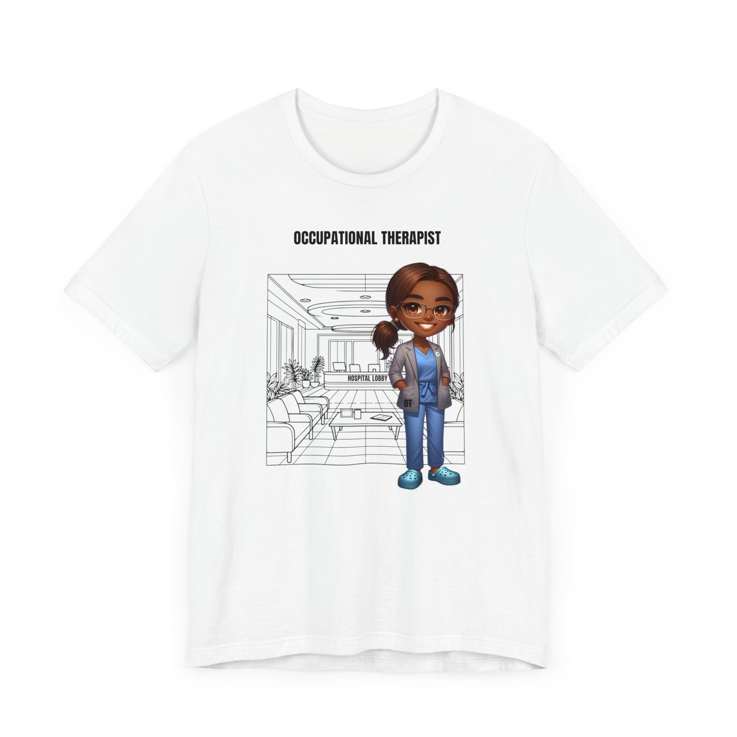 OT hospital (BL, brown hair, glasses) Jersey Short Sleeve Tee