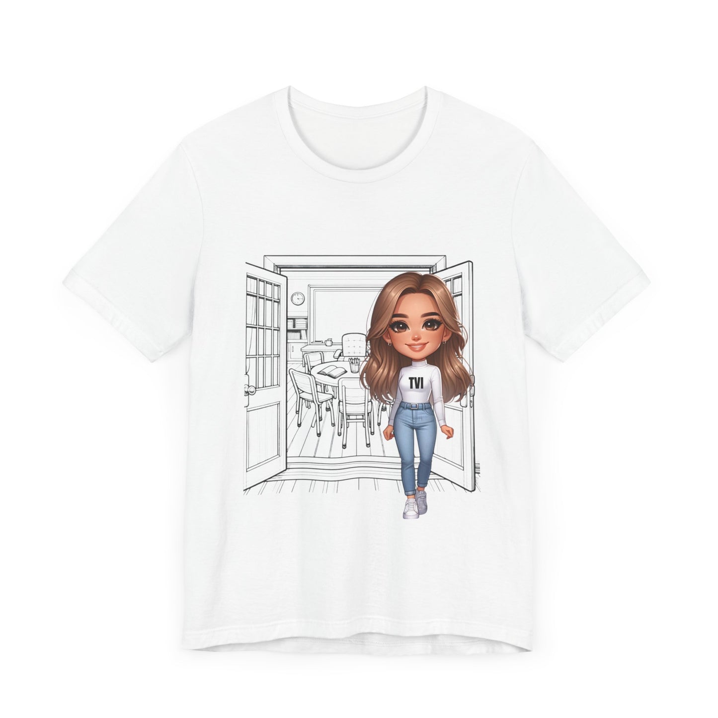 TVI (Teacher of the Visually Impaired), blonde, Jersey Short Sleeve Tee