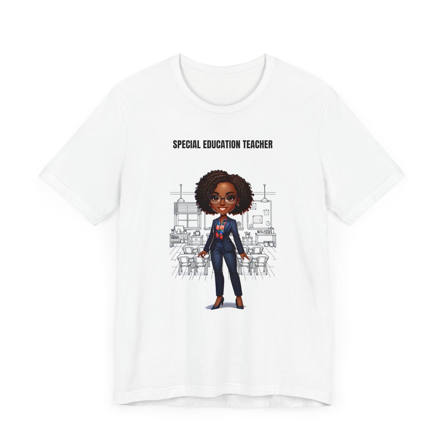SPED (Special Education Teacher), BL, brown hair, Jersey Short Sleeve Tee