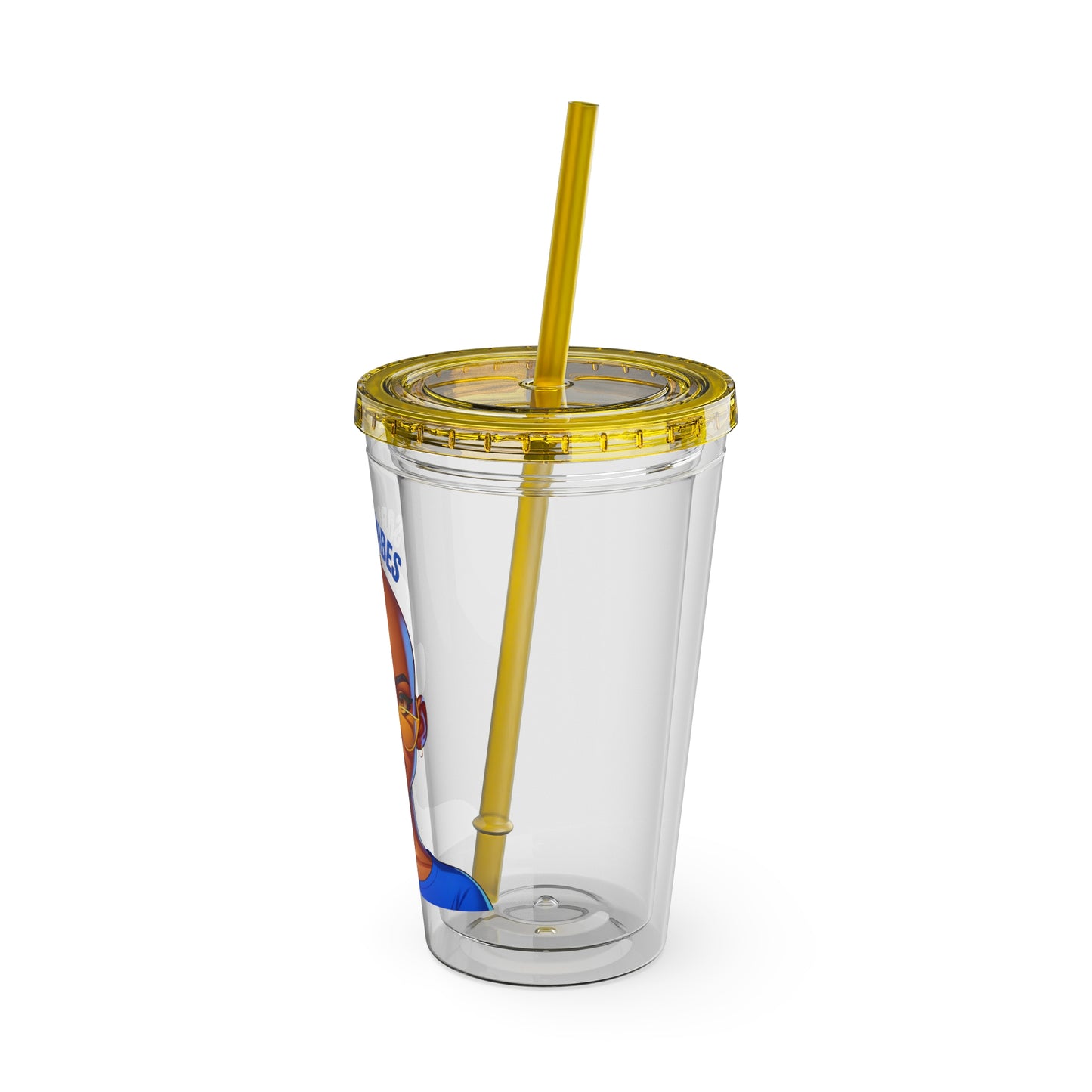 Soror Vibes b/g Sunsplash Tumbler with Straw, 16oz