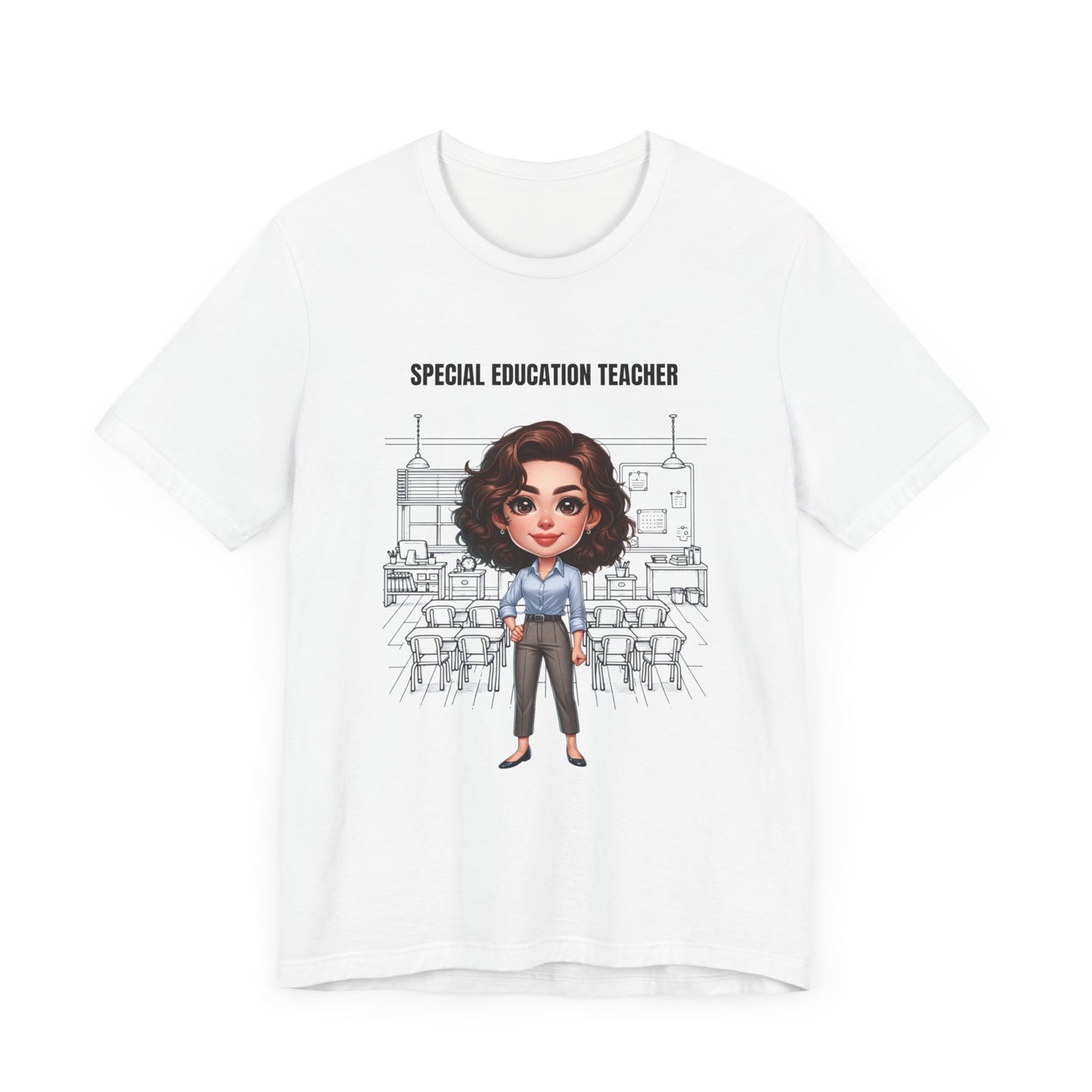 SPED (Special Education Teacher), brown hair, Unisex Jersey Short Sleeve Tee