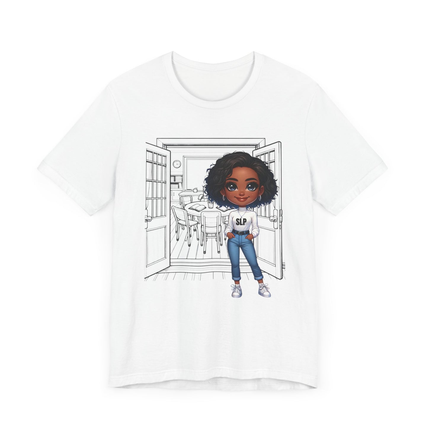 SLP Caricature (BL/black hair) Jersey Short Sleeve Tee