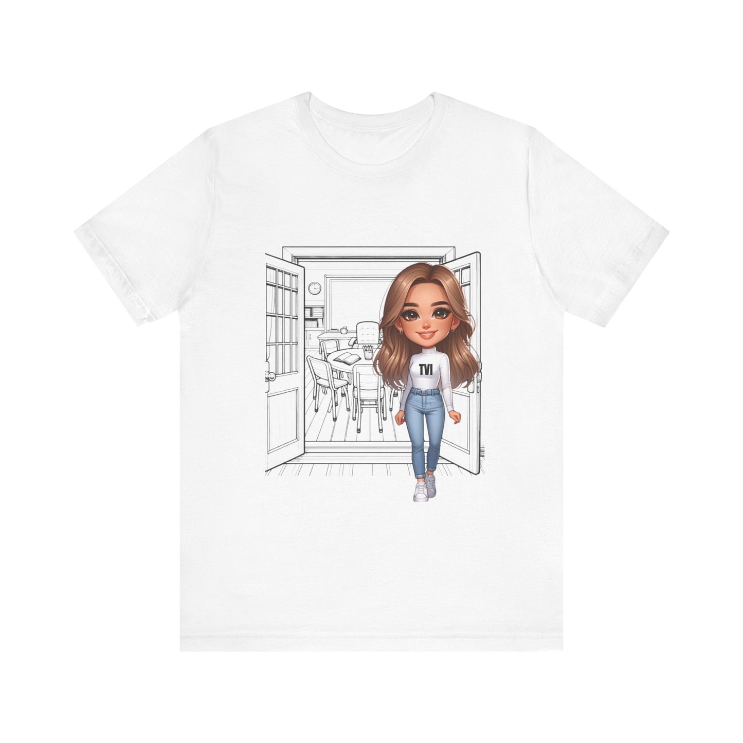 TVI (Teacher of the Visually Impaired), blonde, Jersey Short Sleeve Tee
