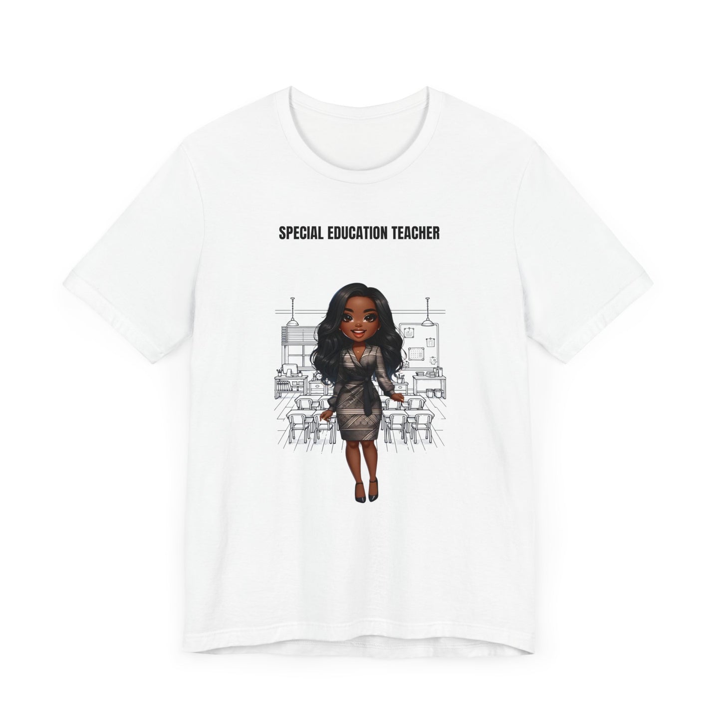 SPED (Special Education Teacher), BL, black hair, Jersey Short Sleeve Tee