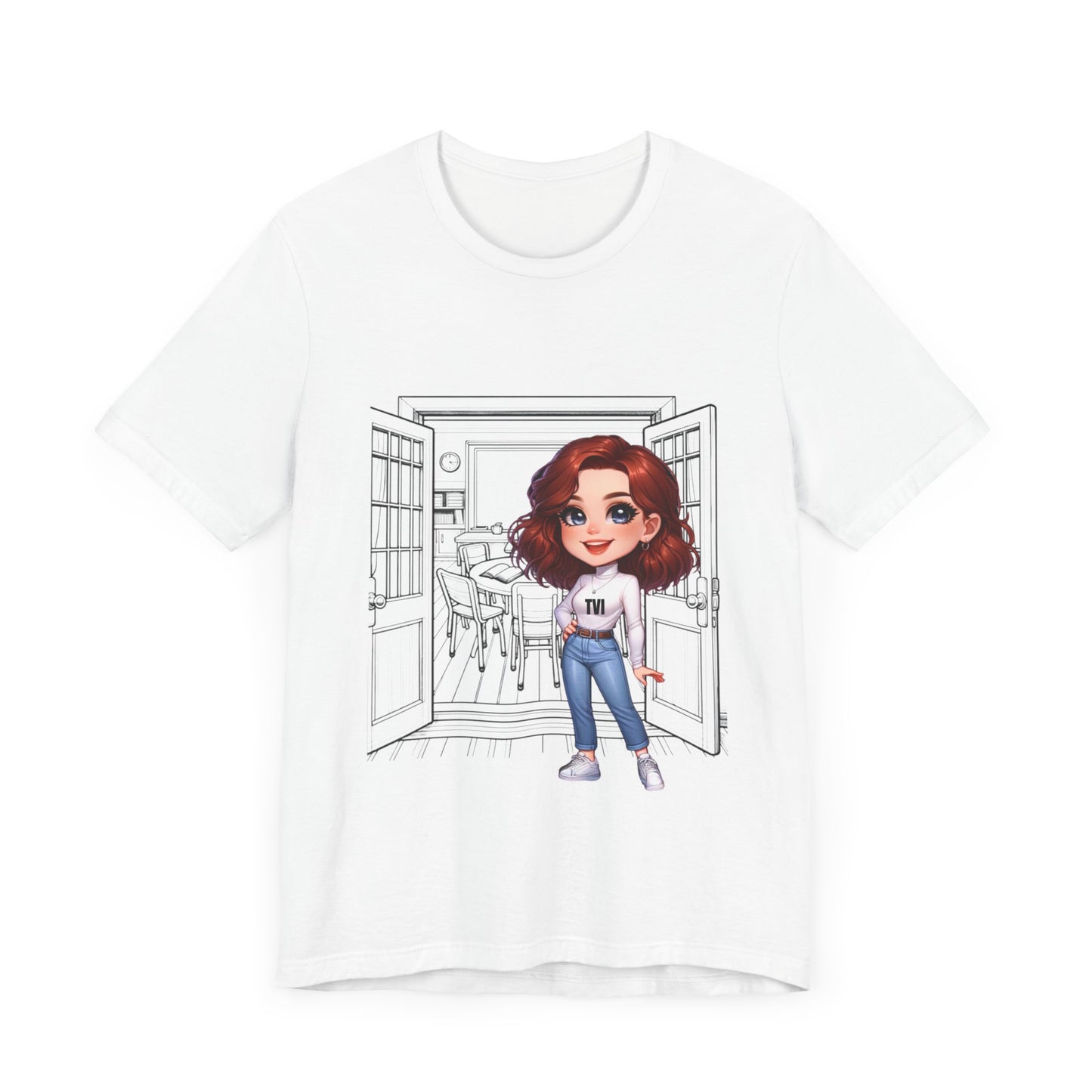 TVI (Teacher of the Visually Impaired, auburn, Jersey Short Sleeve Tee