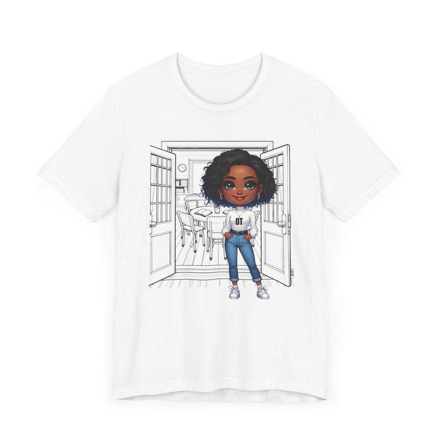 OT school, (BL, black hair) Jersey Short Sleeve Tee
