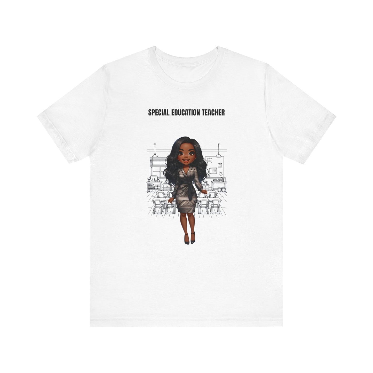 SPED (Special Education Teacher), BL, black hair, Jersey Short Sleeve Tee