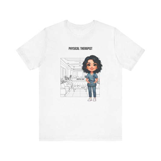PT Caricature-hospital, (black hair) Jersey Short Sleeve Tee