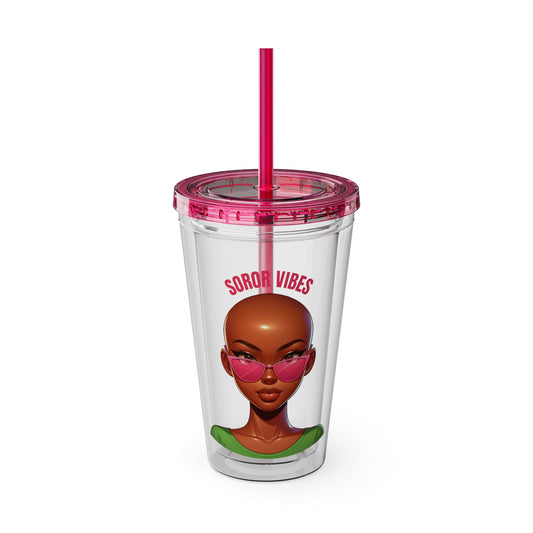 Soror Vibes p/g Sunsplash Tumbler with Straw, 16oz