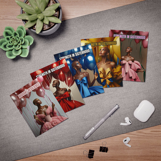 Vibrant Victory- Sorority-Inspired Cancer Survivor Greeting Card Asst. (5-Pack)