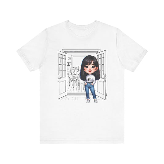 OT school, (long black hair) Jersey Short Sleeve Tee