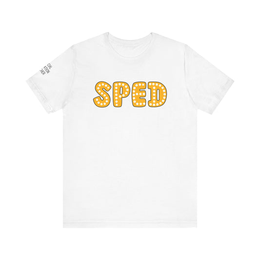 SPED (Special Education Teacher), "Letters" Jersey Short Sleeve Tee