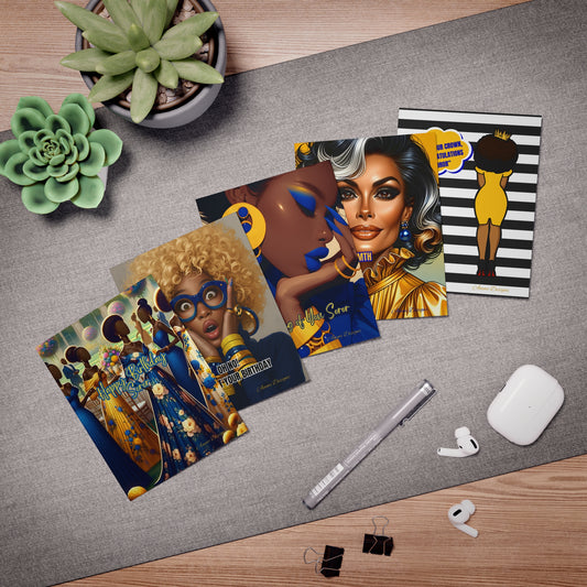 Multi-Design Greek-Inspired Greeting Cards (5-Pack) b/g