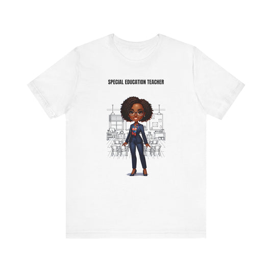 SPED (Special Education Teacher), BL, brown hair, Jersey Short Sleeve Tee