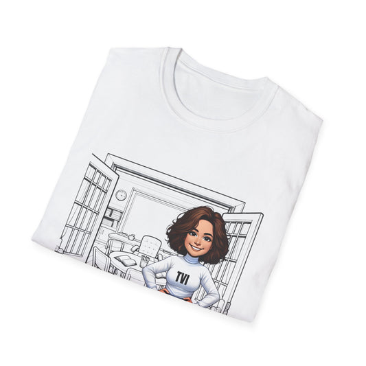 TVI (Teacher of the Visually Impaired) brown hair Unisex Softstyle T-Shirt