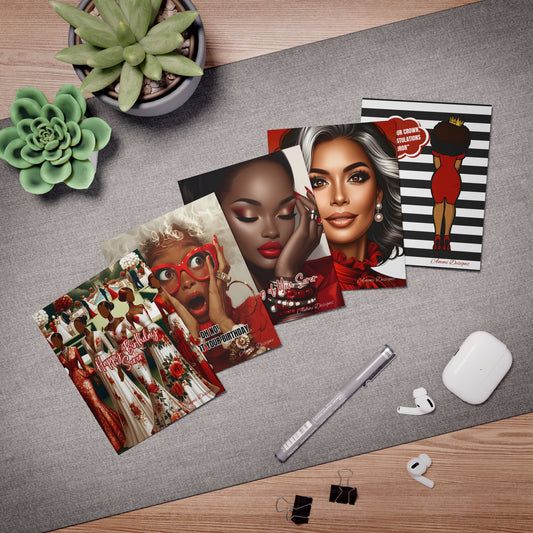 Multi-Design Greek-Inspired Greeting Cards (5-Pack) r/w