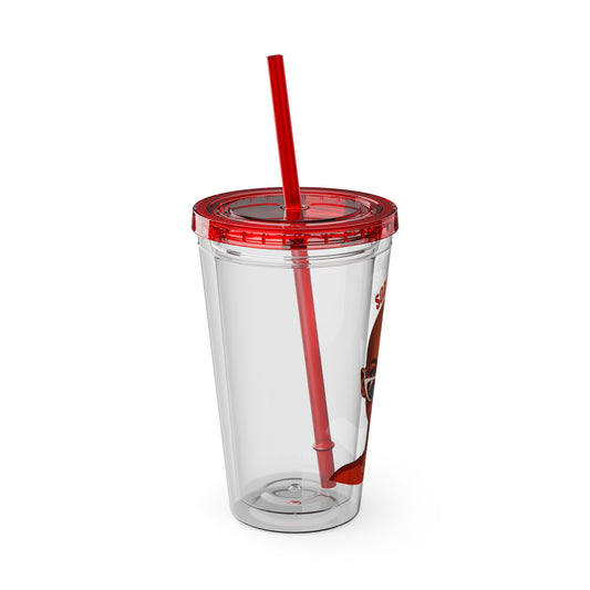 Soror Vibes r/w Sunsplash Tumbler with Straw, 16oz