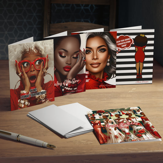 Multi-Design Greek-Inspired Greeting Cards (5-Pack) r/w