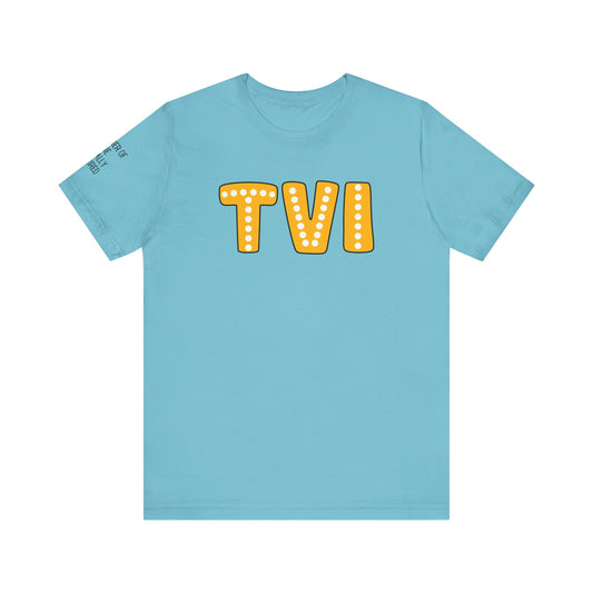 TVI (Teacher of the Hearing Impaired), "Letters" Jersey Short Sleeve Tee