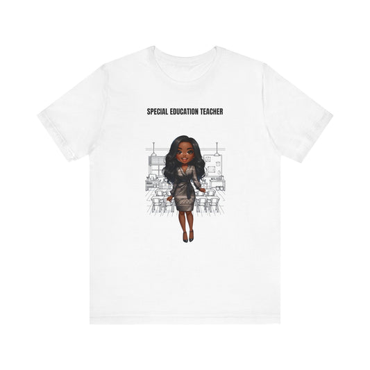 SPED (Special Education Teacher), BL, black hair, Jersey Short Sleeve Tee