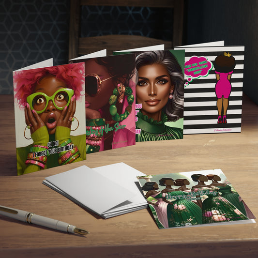 Multi-Design Greek-Inspired Greeting Cards (5-Pack) p/g